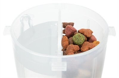 TRIXIE WATERFLES / VOERFLES INCLUSIEF REISBAK KUNSTSTOF / SILICONE 2X350 ML 11X11X23 CM