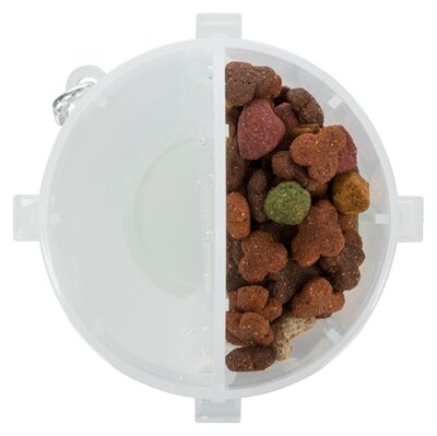 TRIXIE WATERFLES / VOERFLES INCLUSIEF REISBAK KUNSTSTOF / SILICONE 2X350 ML 11X11X23 CM