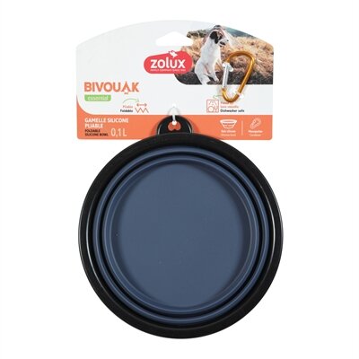 ZOLUX BVK VOERBAK OPVOUWBAAR SILICONEN BLAUW 17 CM X 1 LTR