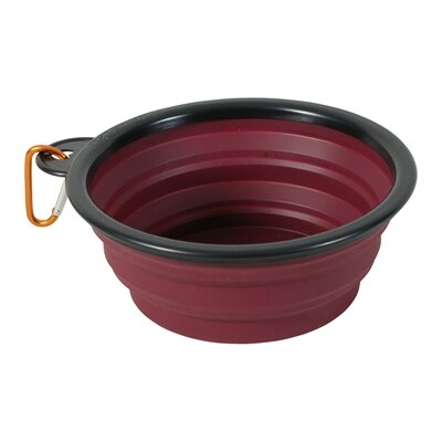 ZOLUX BVK VOERBAK OPVOUWBAAR SILICONEN ROOD 16CM X 650 ML