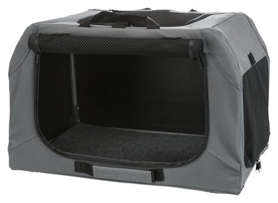 TRIXIE SOFT KENNEL EASY REISBENCH GRIJS 71 X 51 X 49 CM