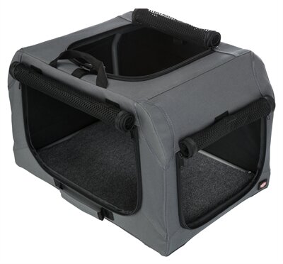 TRIXIE SOFT KENNEL EASY REISBENCH GRIJS 71 X 51 X 49 CM