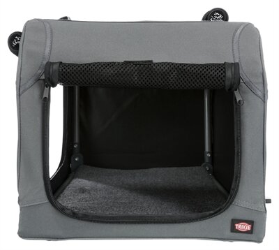 TRIXIE SOFT KENNEL EASY REISBENCH GRIJS 71 X 51 X 49 CM