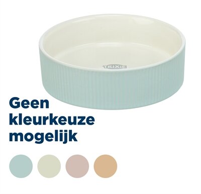 TRIXIE VOERBAK  DRINKBAK KERAMIEK ASSORTI 12 X 12 X 3,5 CM