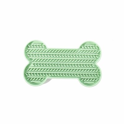 MARTIN LIKMAT BOT MET ZUIGNAPPEN SILICONEN GROEN 22X13X2 CM