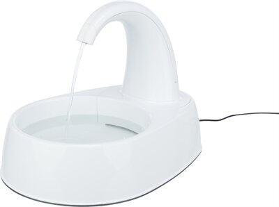 TRIXIE DRINKFONTEIN CURVED STREAM KUNSTSTOF WIT 25X35X24,5 CM 2,6 LTR