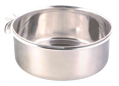 TRIXIE VOERBAK MET SCHROEFBEVESTIGING RVS 900 ML 14 CM