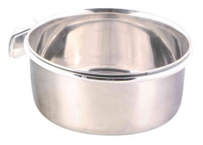 TRIXIE VOERBAK MET SCHROEFBEVESTIGING RVS 600 ML 12 CM