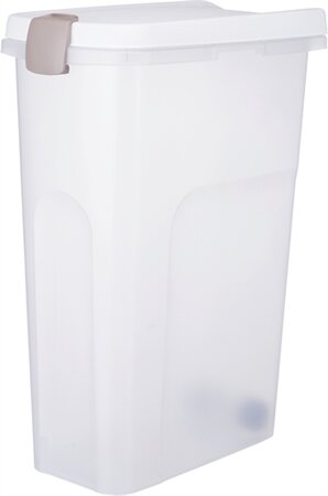 TRIXIE VOERTON LUCHTDICHT AFSLUITBAAR KUNSTSTOF TRANSPARANT WIT / WIT40 LTR 45 X27 X61 CM