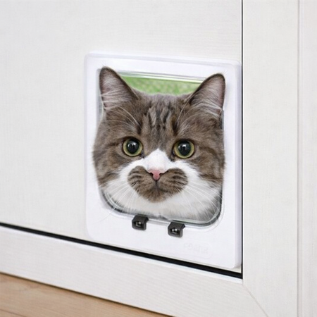 TRIXIE 4-WEG KATTENLUIK ELEKTROMAGNETISCH WIT 21 X 24 CM