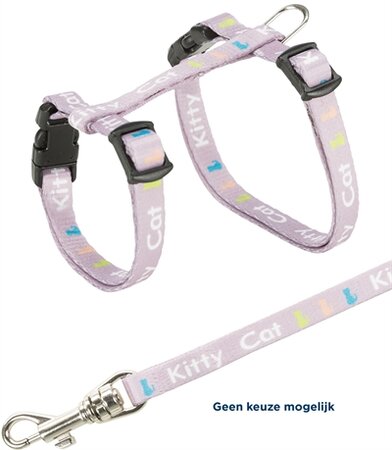 TRIXIE KITTENTUIG JUNIOR MET RIEM KITTY CAT ASSORTI 21-33X0,8 CM / 120 CM