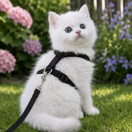 TRIXIE KITTENTUIG MET RIEM ASSORTI 19-31 CM / 1,20 MTR X 8 MM