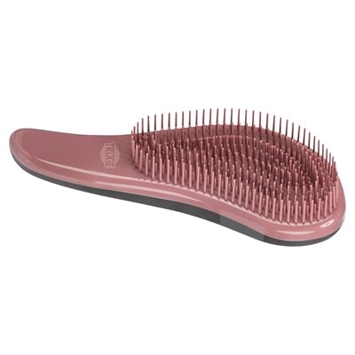 TRIXIE SLICKERBORSTEL KUNSTSTOF ROZE / ZWART 19 CM