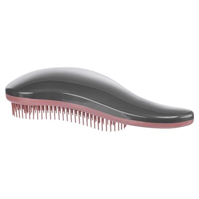 TRIXIE SLICKERBORSTEL KUNSTSTOF ROZE / ZWART 19 CM