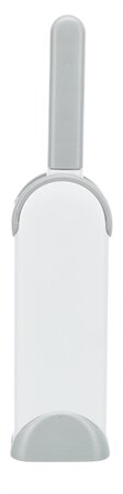 TRIXIE HARENPLUIZENBORSTEL MET REINIGINGSSTATION WIT / GRIJS 33 CM