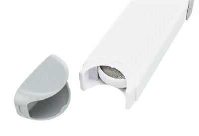 TRIXIE HARENPLUIZENBORSTEL MET REINIGINGSSTATION WIT / GRIJS 33 CM