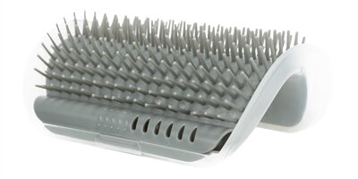 TRIXIE MASSAGEBORSTEL MUUR HOEK GRIJS 8X13 CM