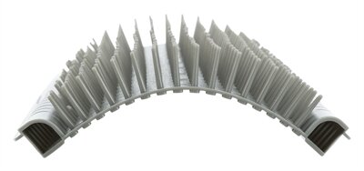 TRIXIE MASSAGEBORSTEL MUUR HOEK GRIJS 8X13 CM