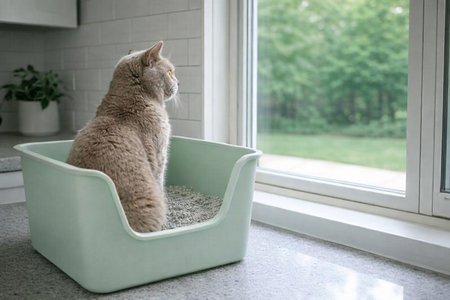 TRIXIE KATTENBAK PAVO HOGE RAND GROEN 44X55X32 CM