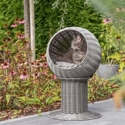 TRIXIE KATTENMAND AMALIA ROND POLYRATTAN GRIJS 4242X70 CM
