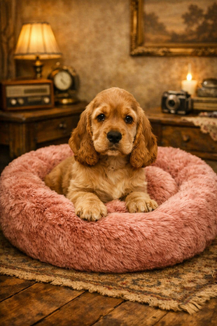 SAZZZ HONDENMAND FLUFFY OUDROZE 65X65X15 CM