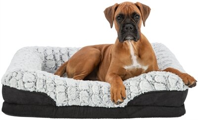 TRIXIE VITAL HONDENMAND LINO HOEKIG ZWART / GRIJS 90 X 65 CM