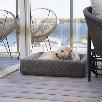 BIA BED PREMIUM HOES TEDDY GRIJS 85X70X15 CM