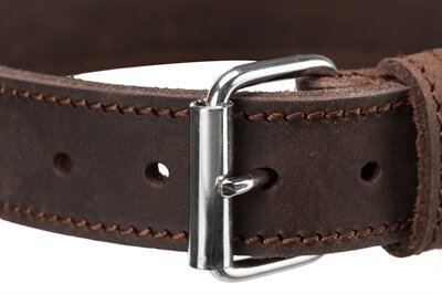 TRIXIE HALSBAND HOND RUSTIC VETLEER DONKERBRUIN 37 - 44 x 2,5 cm
