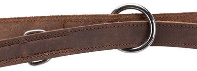 TRIXIE HONDENRIEM RUSTIC VERSTELBAAR VETLEER DONKERBRUIN 200 x 1,2 cm