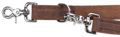 TRIXIE HONDENRIEM RUSTIC VERSTELBAAR VETLEER DONKERBRUIN 200 x 1,2 cm