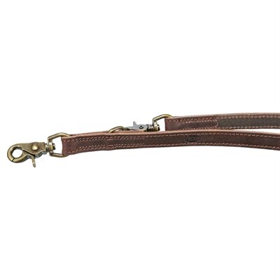 TRIXIE HONDENRIEM RUSTIC VERSTELBAAR VETLEER DONKERBRUIN  200 x 2 cm