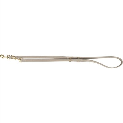 TRIXIE HONDENRIEM PURE VERSTELBAAR LEER LICHTGRIJS  M-L 200X2 cm