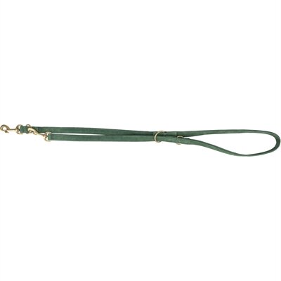 TRIXIE HONDENRIEM PURE VERSTELBAAR LEER SALIEGROEN  S-M 200X1,5 cm