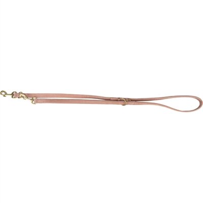 TRIXIE HONDENRIEM PURE VERSTELBAAR LEER ROZE S-M 200X1,5 cm