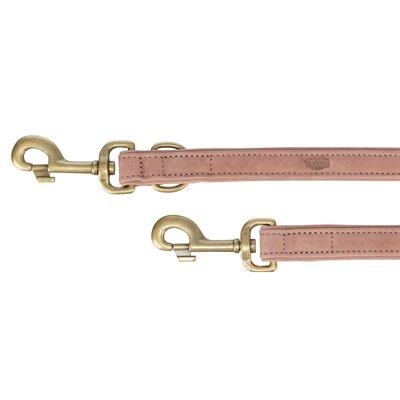 TRIXIE HONDENRIEM PURE VERSTELBAAR LEER ROZE S-M 200X1,5 cm