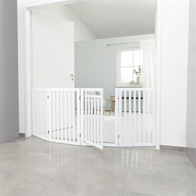TRIXIE HONDENHEK MET DEUR WIT 60-160 x 81 cm