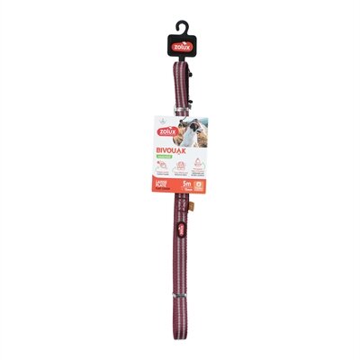 ZOLUX BVK SLEEPLIJN PLAT ROOD 5 m x 1,5 CM