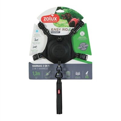ZOLUX EASYRIDE HONDENTUIG Zwart XS 33-43 cm 3-9 KG ZWART