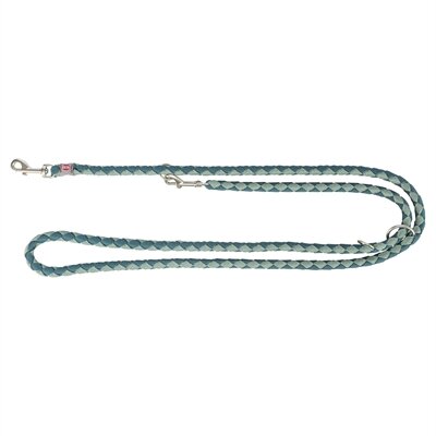TRIXIE HONDENRIEM CAVO VERSTELBAAR 200x1.2 CM PETROL / SALIE GROEN