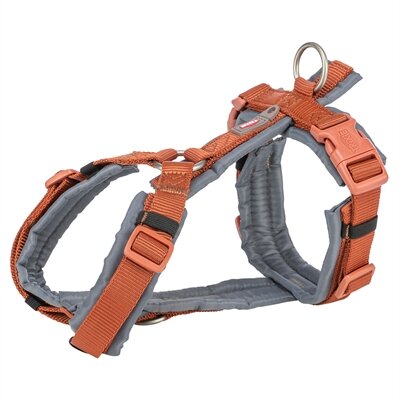 TRIXIE HONDENTUIG PREMIUM TREKKING ROEST BRUIN / GRAFIET GRIJS 36-44 X 1,5 CM