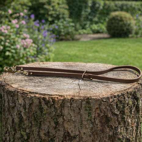 TRIXIE HONDENRIEM RUSTIC VERSTELBAAR VETLEER DONKERBRUIN 200 x 1,2 cm