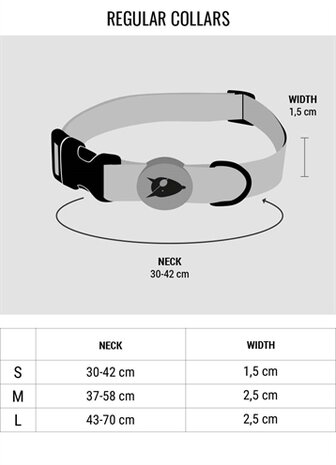 MORSO HALSBAND HOND GERECYCLED POWER FLOW ZWART 30-42X1,5 CM