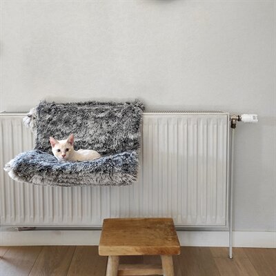 CROCI RADIATORHANGMAT GEMELEERD ZWART 47X30X25 CM