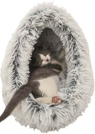 TRIXIE KATTENMAND IGLO HARVEY GRIJS / WIT-ZWART 14X35X26 CM