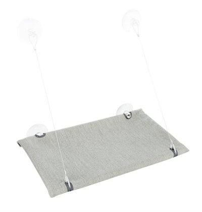 TRIXIE KATTENMAND HANGMAT RAAM VELOURS GRIJS 50X30 CM