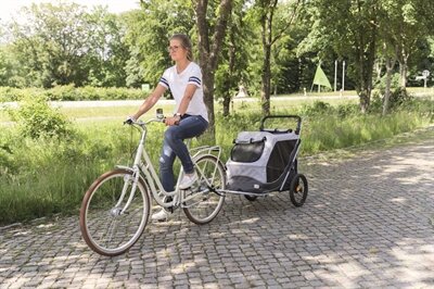TRIXIE HONDENFIETSKAR OPVOUWBAAR TOT 15 KG GRIJS 74X58X93 CM