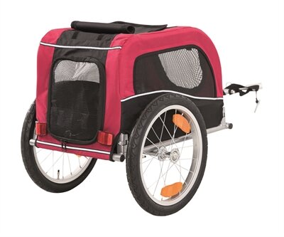 TRIXIE HONDENFIETSKAR TOT 15 KG ZWART / ROOD 60X53X60 CM