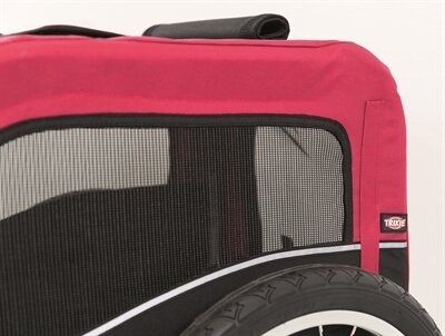 TRIXIE HONDENFIETSKAR TOT 15 KG ZWART / ROOD 60X53X60 CM
