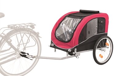 TRIXIE HONDENFIETSKAR TOT 30 KG ZWART / ROOD