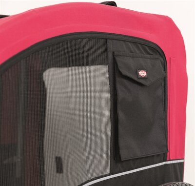 TRIXIE HONDENFIETSKAR TOT 30 KG ZWART / ROOD